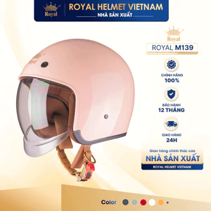 Mũ bảo hiểm Royal M139 kính âm chống tia UV, lót tháo rời dễ vệ sinh, phù hợp nam và nữ, nhiều màu sắc