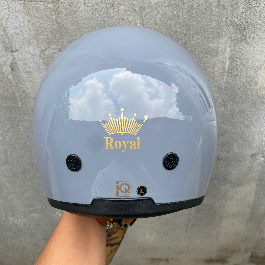 [ MÀU XÁM XI BÓNG ] Mũ Bảo Hiểm 3/4 Royal M139 Trơn Kính Âm Chính Hãng, Chống Chói, Chống UV