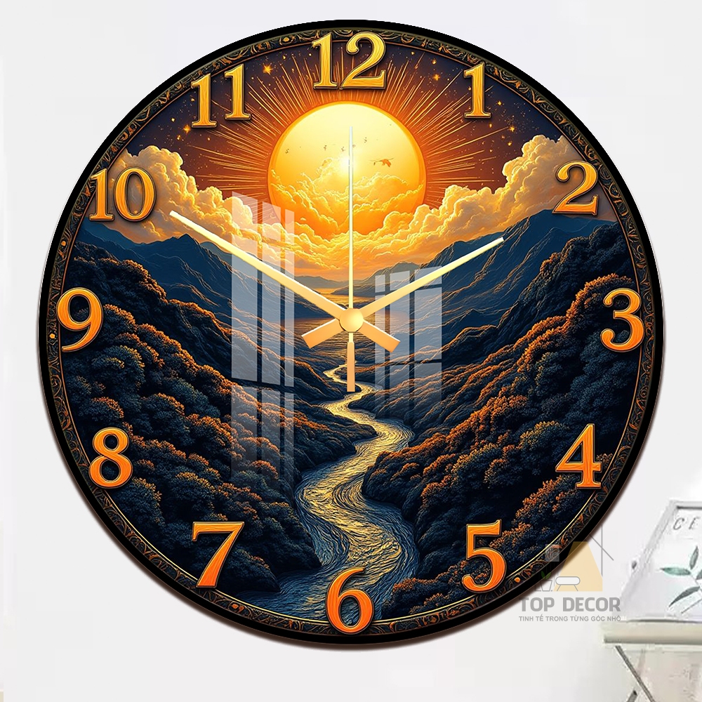 Đồng Hồ Treo Tường Tráng Gương- Tranh treo decor Đồng hồ Treo tường, Tranh treo phòng khách, Tranh Treo Phòng ngủ