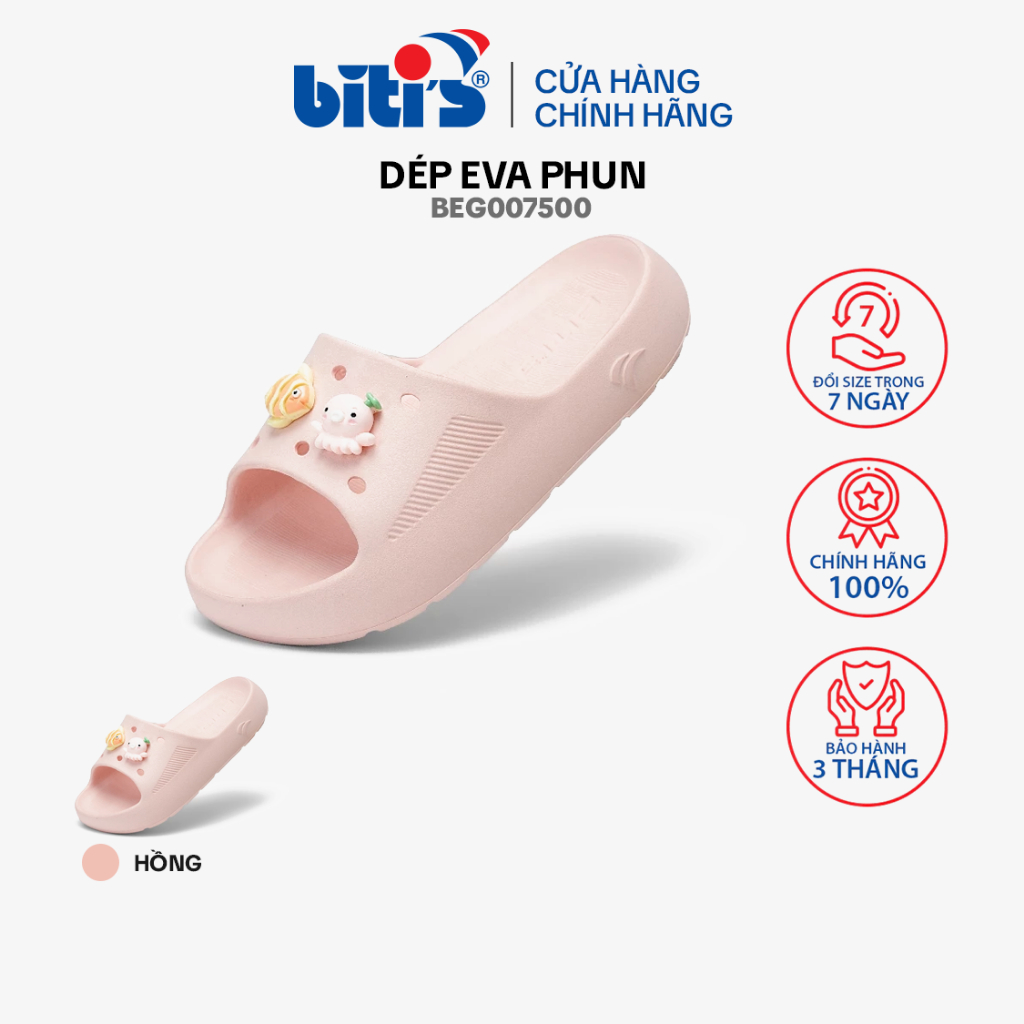 Dép Eva phun Biti's Bé gái BEG007500 size 24 đến 27