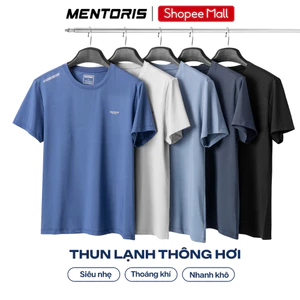 Áo Thun Nam Thể Thao MENTORIS Chất Liệu Thun Lạnh, Form Regular Fit, Co Giãn Thoáng Khí MTS01