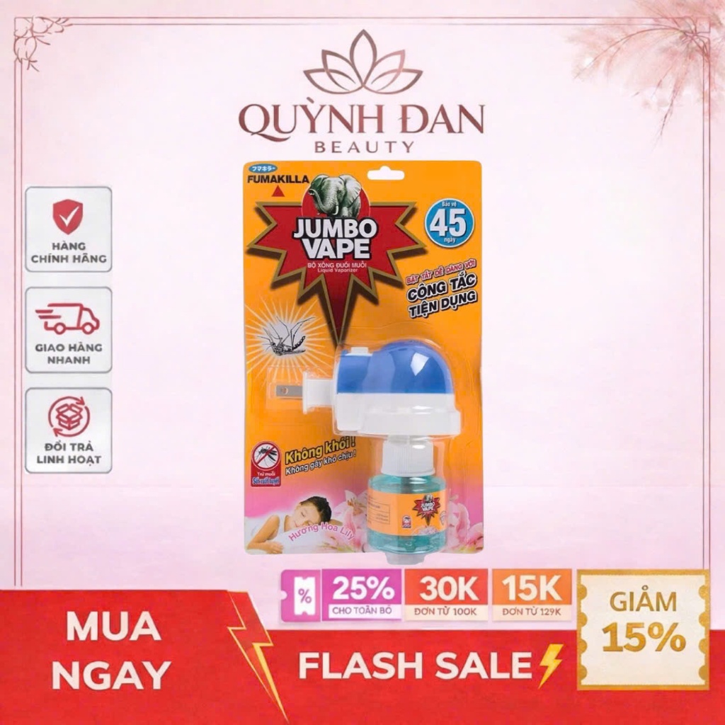 Bộ Xông Đuổi Muỗi Và Chất Xông Đuổi Muỗi JUMBO