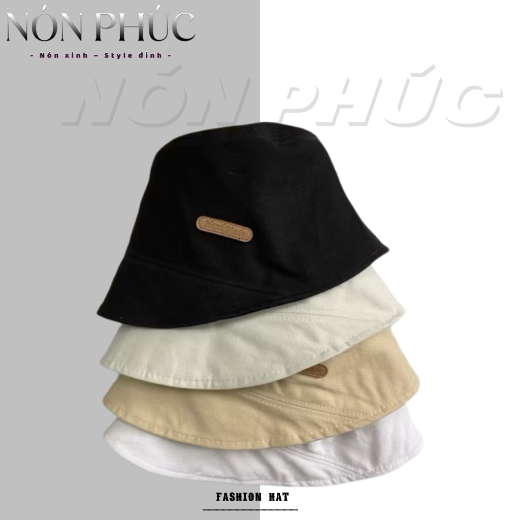 MŨ BUCKET KAKI CỤP XÉO UNISEX NAM NỮ
