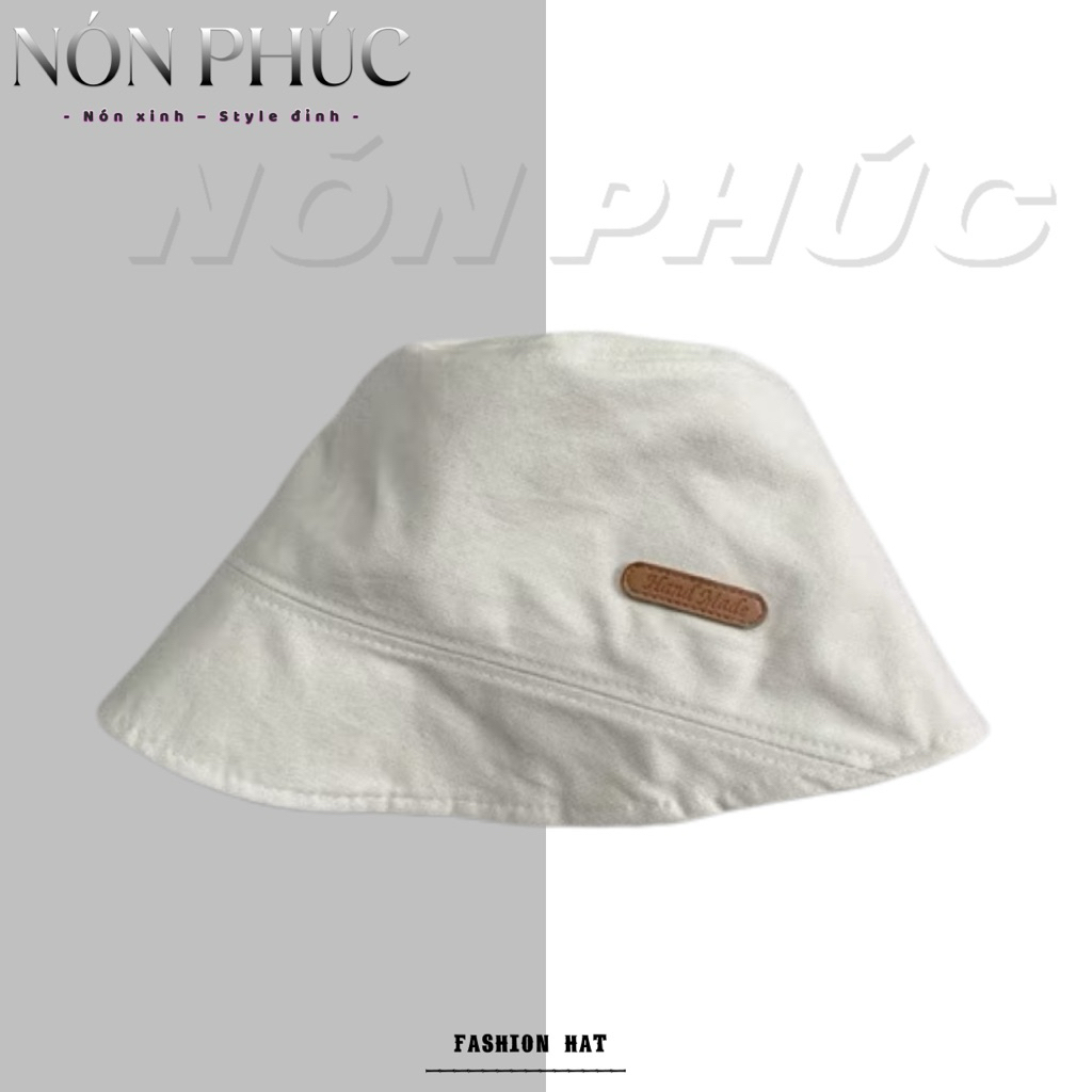 MŨ BUCKET KAKI CỤP XÉO UNISEX NAM NỮ