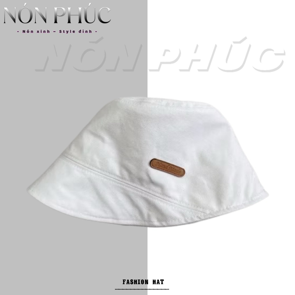 MŨ BUCKET KAKI CỤP XÉO UNISEX NAM NỮ