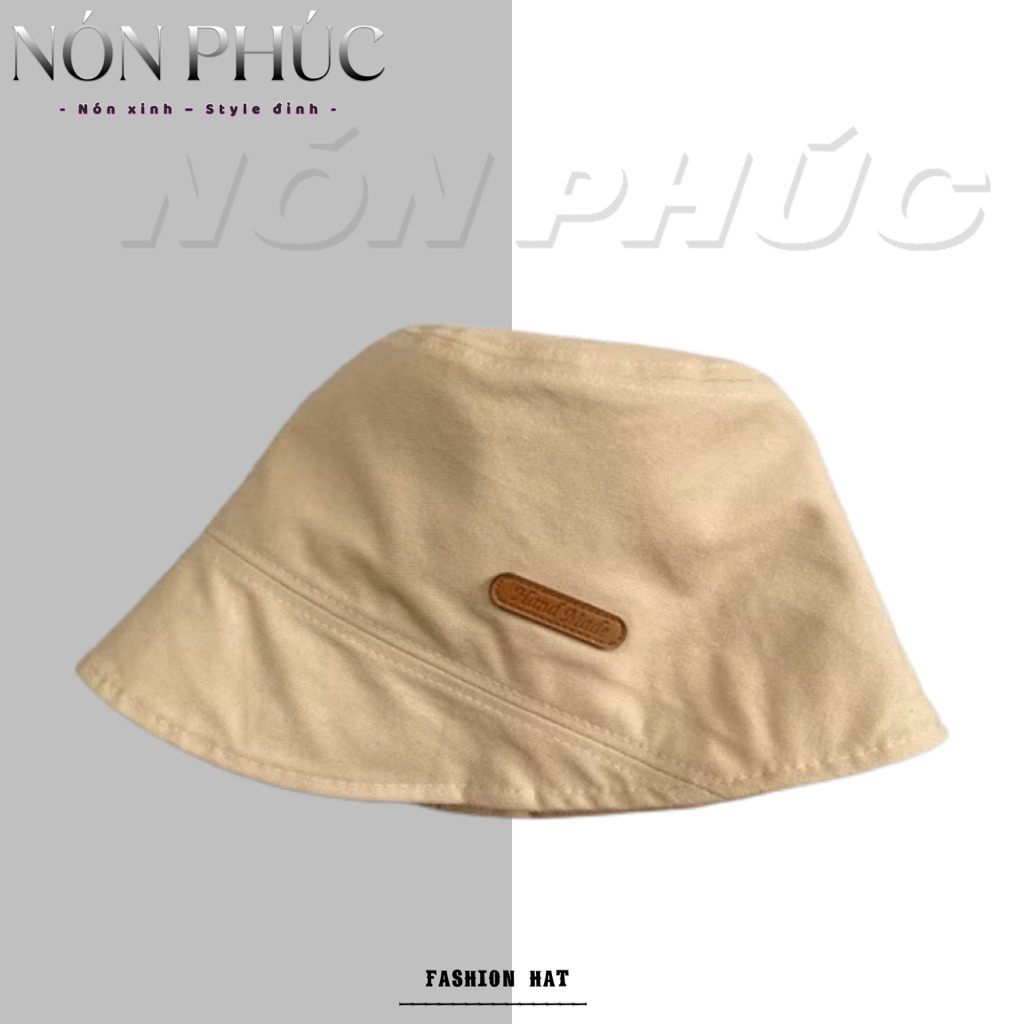 MŨ BUCKET KAKI CỤP XÉO UNISEX NAM NỮ