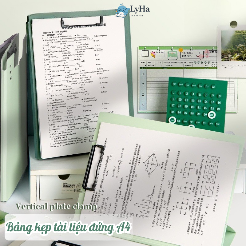 Bảng Kẹp Tài Liệu A4 Đứng , Bìa Trình Ký Nhựa Có Kẹp Gập Được, Kẹp File Tài Liệu Cho Học Sinh , Nhân VIên Văn Phòng