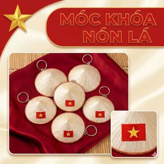 Móc Khóa Cờ Đỏ Sao Vàng - Charm Cờ Đảng Mini - Móc Khóa được làm từ Mica in màu UV sắc nét