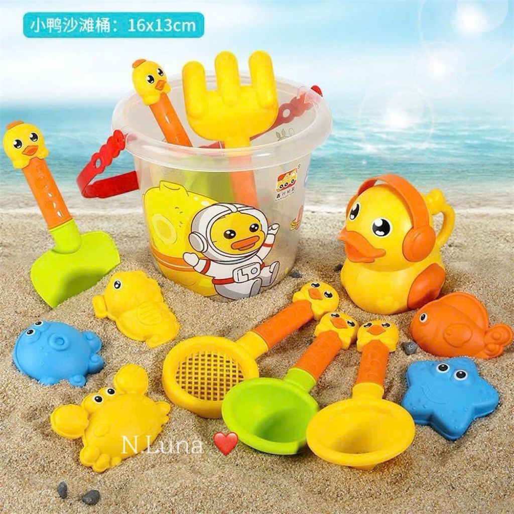Set xúc cát vịt vàng cho bé 14 chi tiết