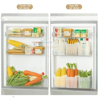 AMZO_SET 2 HỘP NHỰA ĐA NĂNG ĐỰNG THỰC PHẨM ĐỒ ĂN RAU CỦ ĐỂ CÁNH CỬA TỦ LẠNH TIỆN DỤNG CAO CẤP