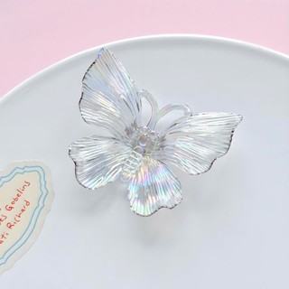 Set Charm Bướm Pha Lê Ánh Bạc Sang Trọng – Hoa Đen Huyền Bí Kèm Đá Lấp Lánh Phong Cách Luxury Cao Cấp