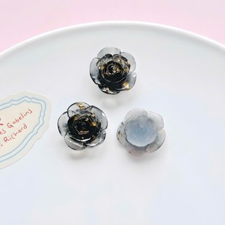 Set Charm Bướm Pha Lê Ánh Bạc Sang Trọng – Hoa Đen Huyền Bí Kèm Đá Lấp Lánh Phong Cách Luxury Cao Cấp