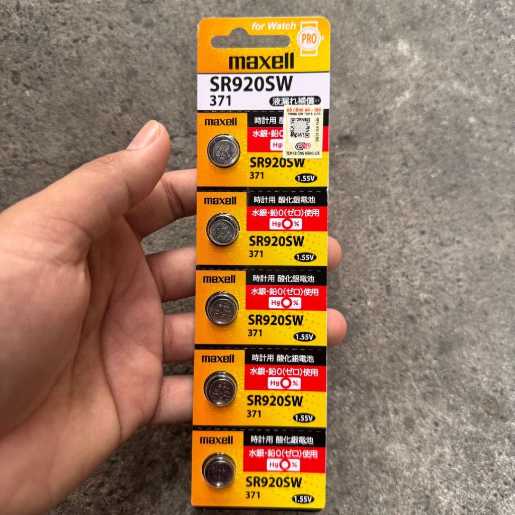 Pin Maxell SR920SW 371 CHÍNH HÃNG Nhật Bản - Thay Pin Đồng Hồ Đeo Tay Casio,Seiko,Citizen - Bền Bỉ