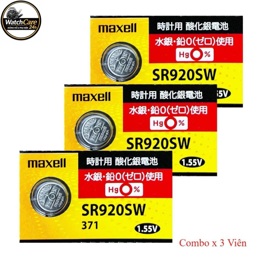 Pin Maxell SR920SW 371 CHÍNH HÃNG Nhật Bản - Thay Pin Đồng Hồ Đeo Tay Casio,Seiko,Citizen - Bền Bỉ