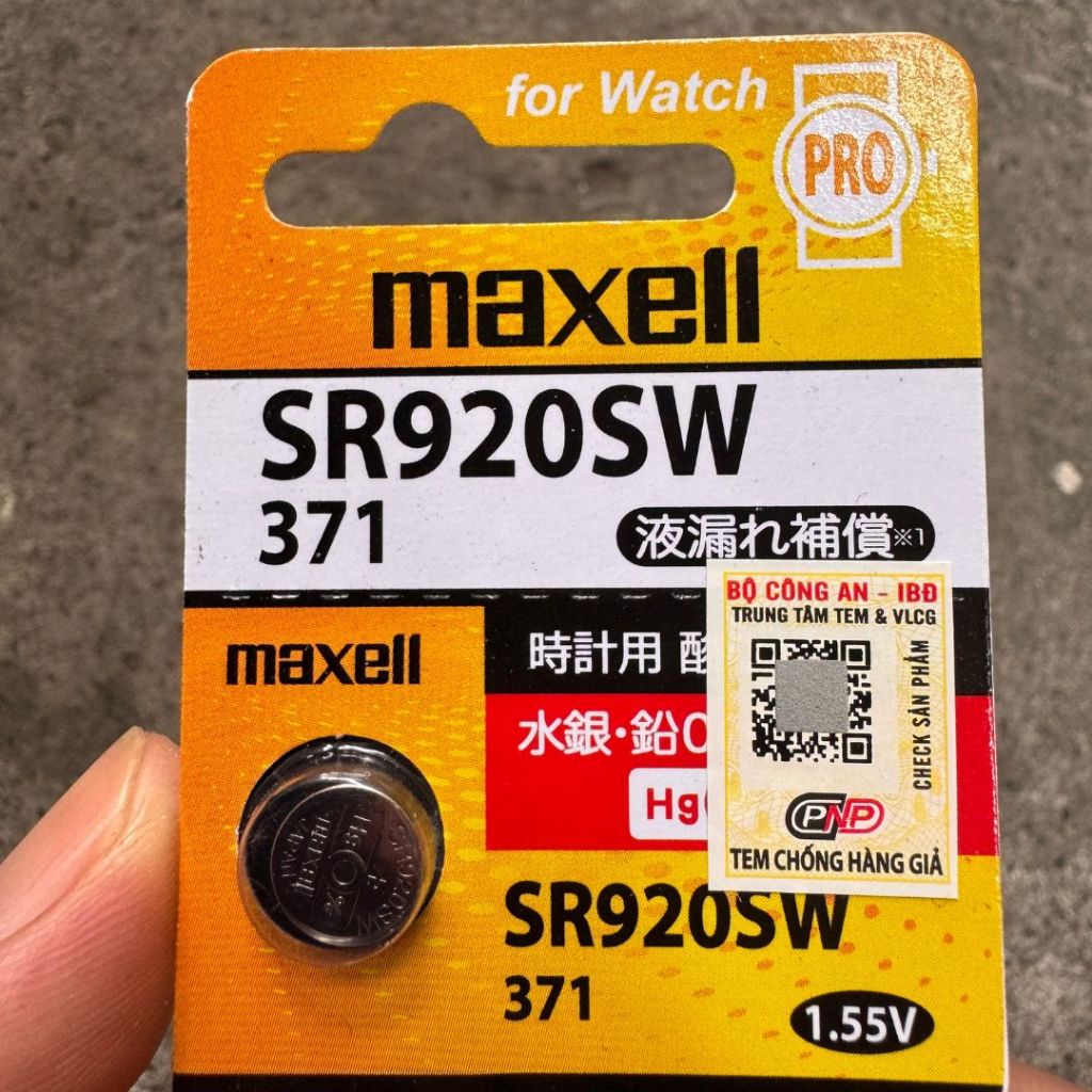 Pin Maxell SR920SW 371 CHÍNH HÃNG Nhật Bản - Thay Pin Đồng Hồ Đeo Tay Casio,Seiko,Citizen - Bền Bỉ