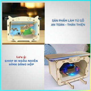 Hộp chiếu phim 3D sắc nét KidToys bằng gỗ – đồ chơi sáng tạo cho bé