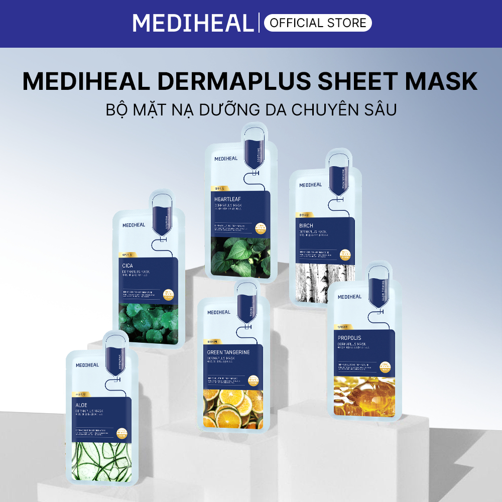 [Hannah] Combo 10 Mặt Nạ dưỡng da Mediheal Dermaplus Sheet Mask 22ml