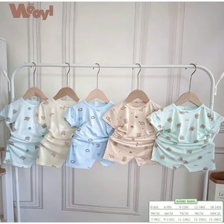 Kembaby - Combo 5 bộ cộc thun lạnh cho bé trai và bé gái