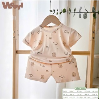 Kembaby - Combo 5 bộ cộc thun lạnh cho bé trai và bé gái