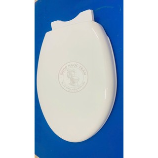 Nắp bồn cầu rơi êm 35*43cm thay thế cho bồn cầu 2 khối phổ thông