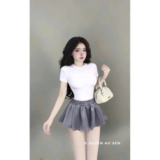 SET ÁO TAY CỘC MIX CHÂN VÁY XOÈ LỆ VI HOT HIT
