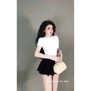 SET ÁO TAY CỘC MIX CHÂN VÁY XOÈ LỆ VI HOT HIT