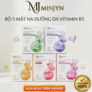 Hộp 10 Mặt Nạ Giấy MINJYN Tinh Chất Vitamin B5 Cấp Ẩm Cho Da Mịn Màng 20ml
