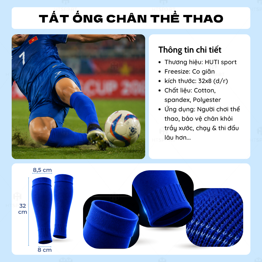 Tất Ống Chân Bóng Đá, Vớ Đá Banh Nam Mang Ống Đồng Hỗ Trợ Tập Luyện Thi Đấu