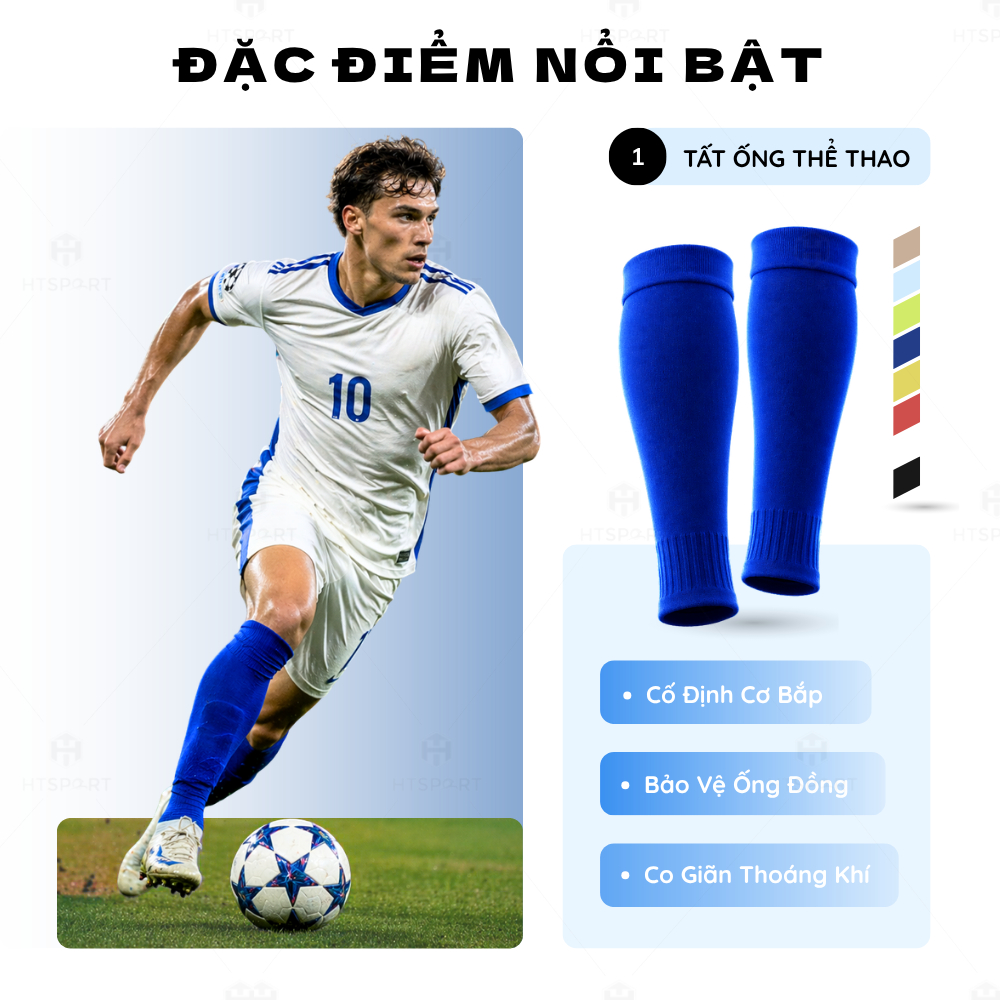 Tất Ống Chân Bóng Đá, Vớ Đá Banh Nam Mang Ống Đồng Hỗ Trợ Tập Luyện Thi Đấu