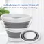 Xô Silicon Gấp Gọn 3L 5L 10L Đa Năng GREEN, Chậu Nhựa Đựng Đồ Có Quai Xách Tiện Lợi, Dung Tích Lớn