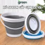 Xô Silicon Gấp Gọn 3L 5L 10L Đa Năng GREEN, Chậu Nhựa Đựng Đồ Có Quai Xách Tiện Lợi, Dung Tích Lớn