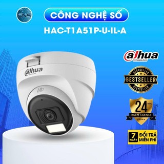 Camera HDCVI 5MP DAHUA DH-HAC-T1A51P-U-IL-A ( VỎ NHỰA ) DOME TRONG NHÀ