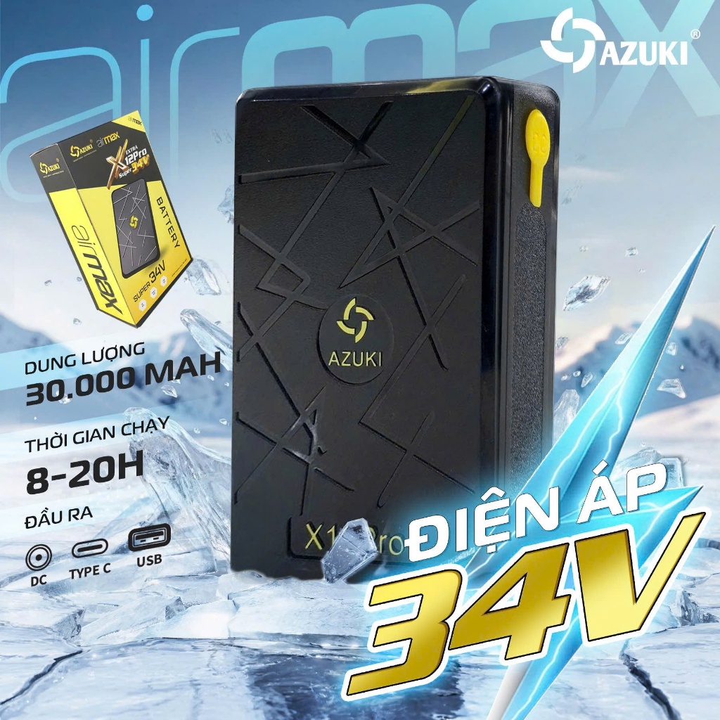 Áo Điều Hoà AZUKI EXTRA EX-12Pro Mới Nhất 2026 Quạt 34V , Chạy 10h Đến 20h dài nhất thị trường [BH 12 Tháng]