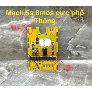 Mạch pin makita chân B+ B- mạch 120A sạc xả và bảo vệ pin makita 5s21v sử dụng 8 mofet có cảm biến quá tải