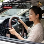 Bọc vô lăng ô tô cao cấp chính hãng UBAUTO Hàn Quốc da bò 100% phù hợp các dòng xe vô lăng 36-38cm — ảnh 1