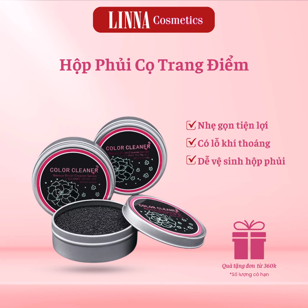 Hộp Phủi Cọ Trang Điểm Khô Đa Năng, Dụng Cụ Làm Sạch Cọ Nhanh Chuyên Nghiệp, Tiện Lợi