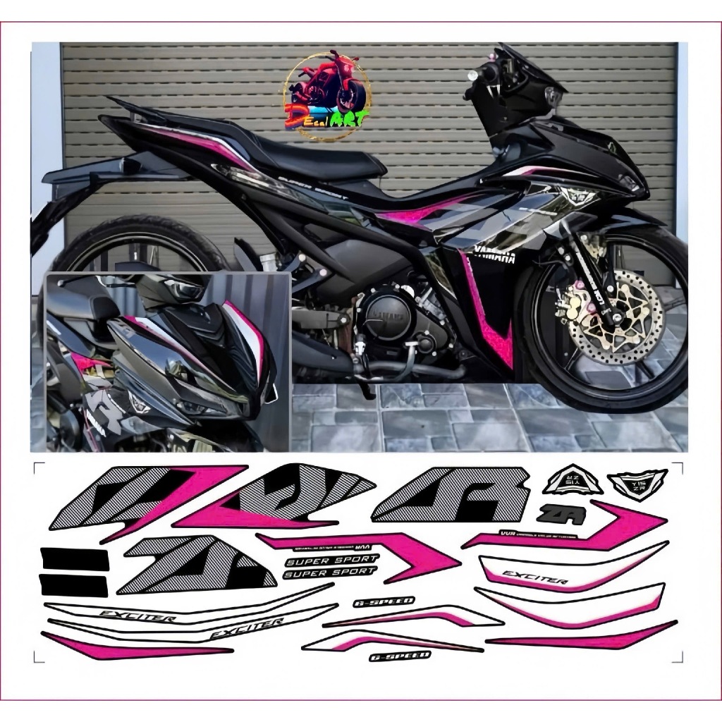 Tem rời exciter 155 v2 mẫu ZB cao cấp chất liệu in 3 lớp chống nước không phai màu.