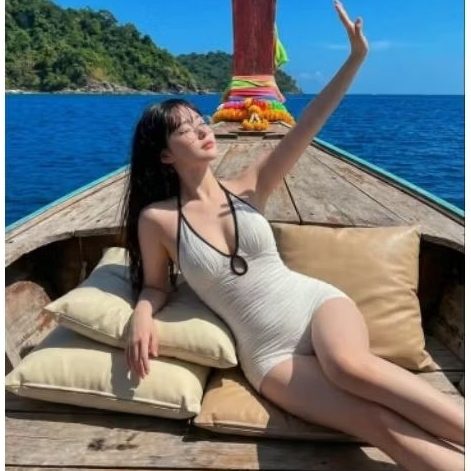 Bikini Jumpsuit liền thân hai dây tôn dáng co giãn vừa (ko mút)