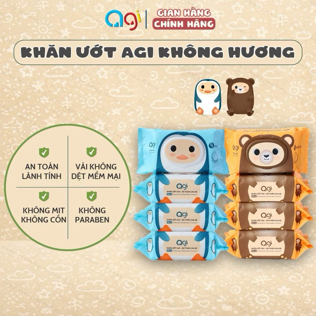 Set 6 gói khăn ướt Agi 100 tờ