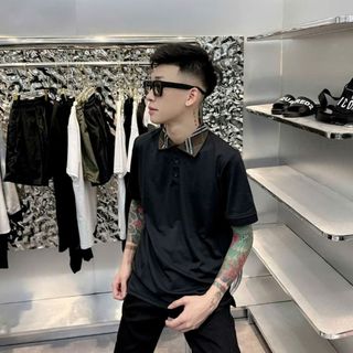 Polo Nam Basic Phối Cổ Caro Sang Trọng  Chất Liệu Mềm Mịn Thoáng Mát, Chuẩn Style Hàn Quốc Cực Hot