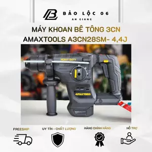 Máy bê tông pin không chổi than AMAXTOOLS A3CN28SM(Heavy Duty 21V–4J) có tạo xung có chống lật cổ tay