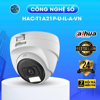Camera ANALOG Dahua có màu ban đêm T1A21P-U-IL-A (ko màu đêm) Thiết kế mới nhỏ gọn, thẩm mỹ, chính hãng dahua