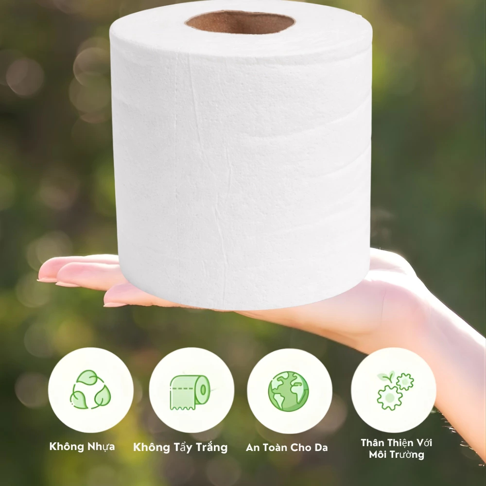 [HỎA TỐC] Giấy Vệ Sinh Silkwell Combo 3 Dây Sếu 12 Cuộn/4 Lớp CÓ LÕI - Dai Mềm Mịn Tan Nhanh Trong Nước