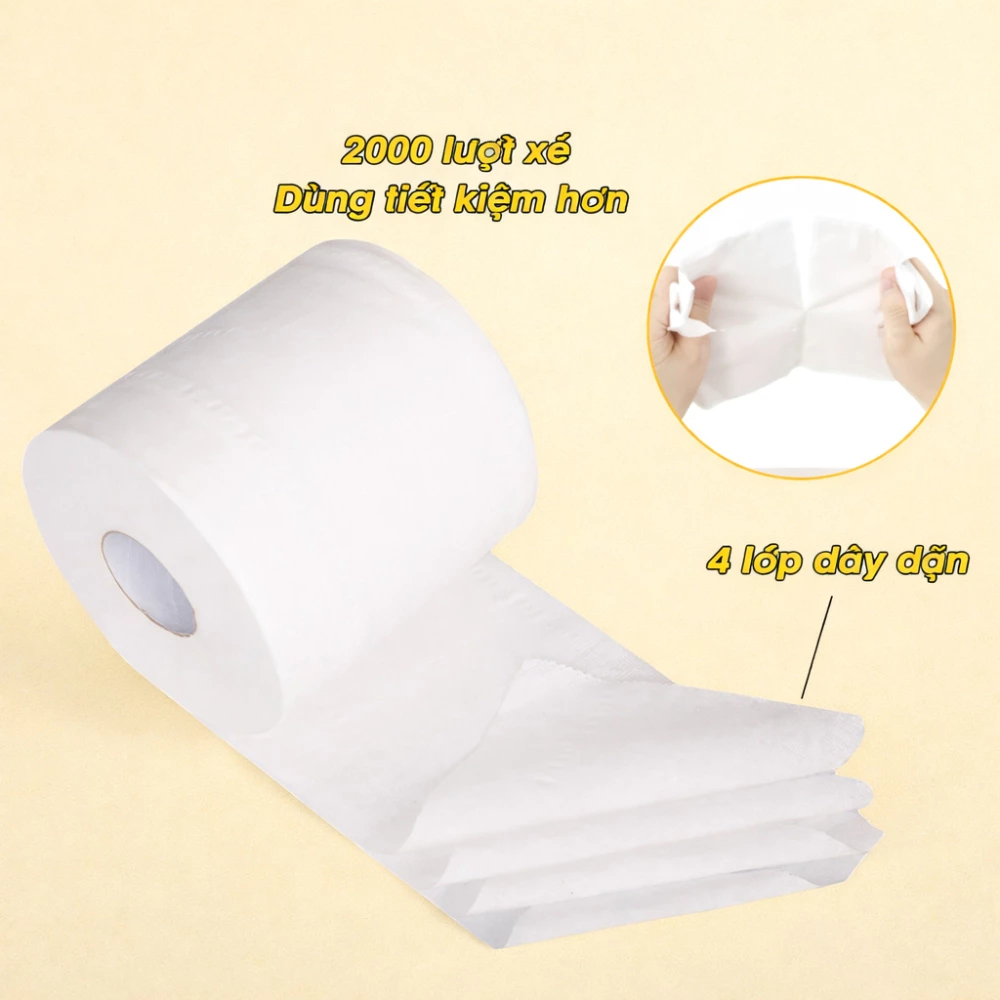 [HỎA TỐC] Giấy Vệ Sinh Silkwell Combo 3 Dây Sếu 12 Cuộn/4 Lớp CÓ LÕI - Dai Mềm Mịn Tan Nhanh Trong Nước