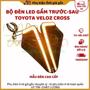 Bộ đèn led gầm trước, sau xe Toyota Veloz Cross 2022 - 2024 - 3 chế độ phanh, langtec và xinhan - mẫu có đèn cao cấp