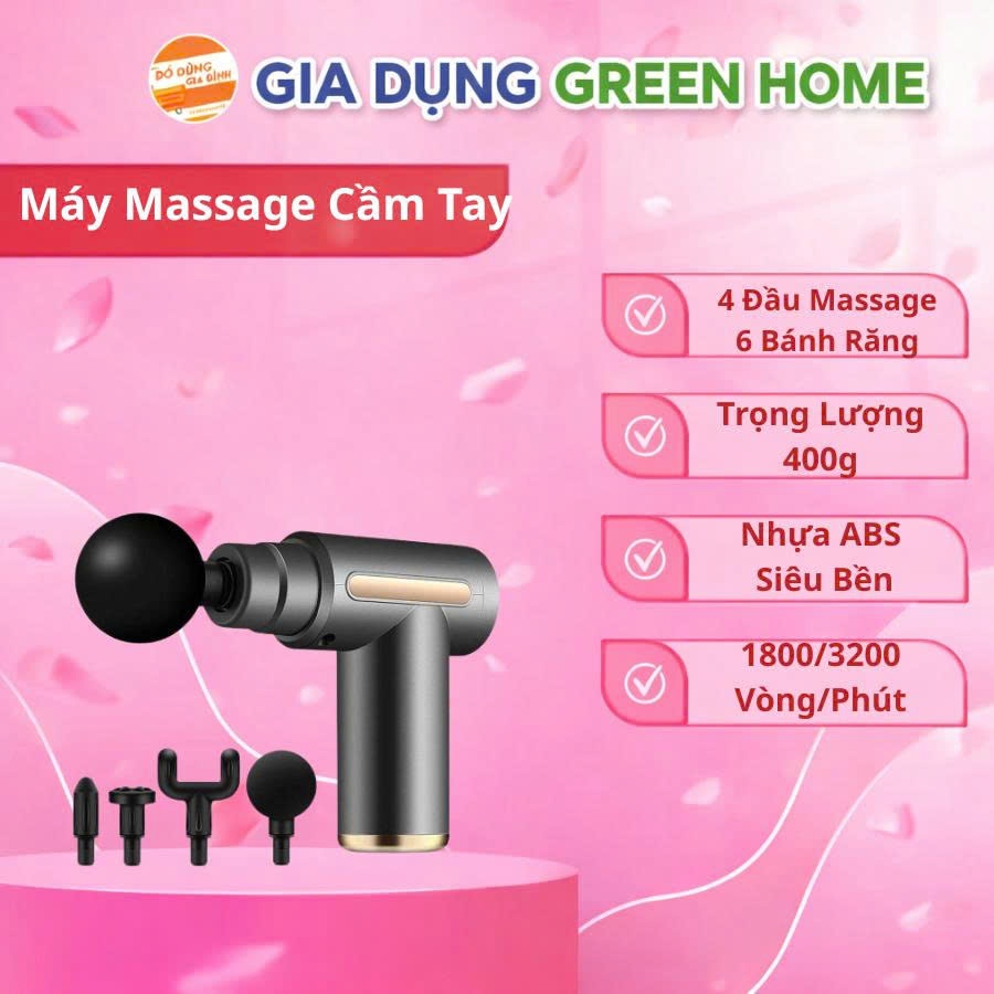 Máy Massage Cầm Tay Mini, Súng Massage Cầm Tay Mini Toàn Thân 6 Cấp Độ Chuyên Sâu Đa Năng