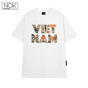 Áo thun VIETNAM local brand thiết kế họa tiết văn hoá Việt Nam độc đáo Áo unisex form rộng NOK-N045