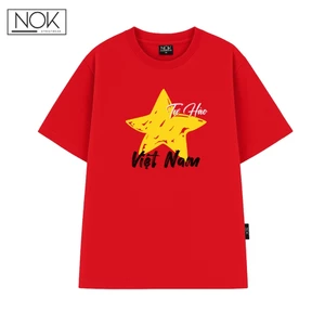 Áo thun đỏ ngôi sao vàng Tự Hào Việt Nam form rộng unisex local brand NOK - N053