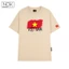 Áo thun local brand in hình lá cờ Việt Nam, form rộng cổ tròn chất liệu cotton cao cấp NOK-N055