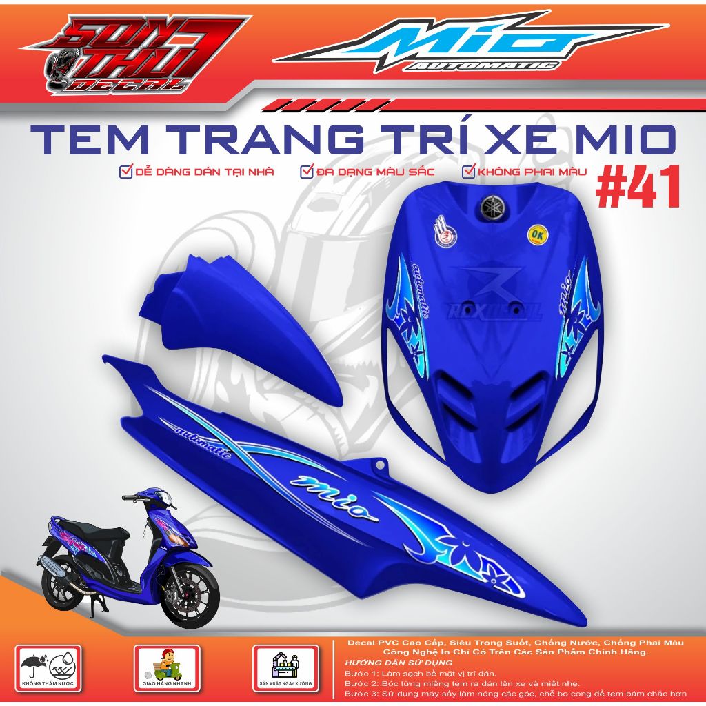TEM XE MIO SPORT #41 (TEM IN 3 LỚP - SIÊU NÉT - SIÊU ĐẸP - SIÊU CUTE)